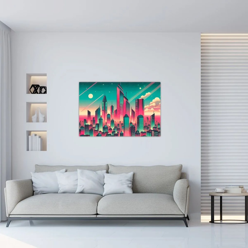 Tablou – Metropolă în stil pop-art (90x60 cm)