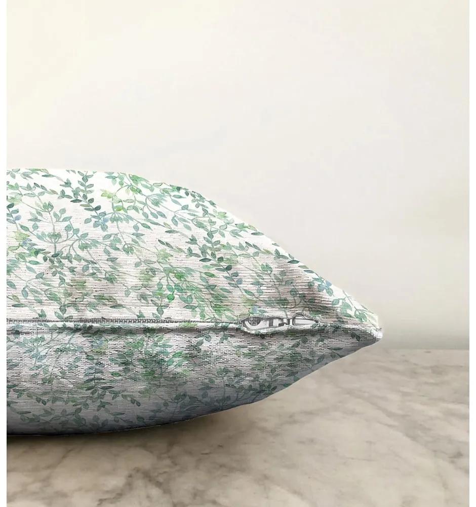 Față de pernă din amestec de bumbac Minimalist Cushion Covers Twiggy, 55 x 55 cm, bej-verde