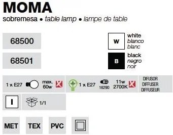 Veioza, lampa de masa Moma 68500