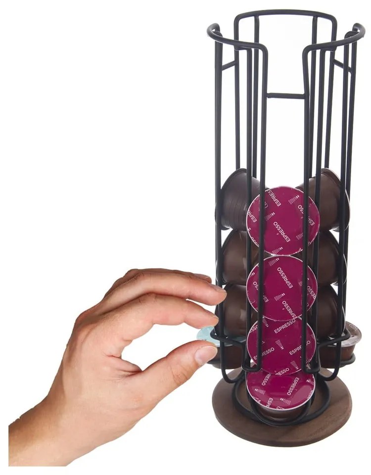 Suport pentru capsule de cafea negru Radka – Orion
