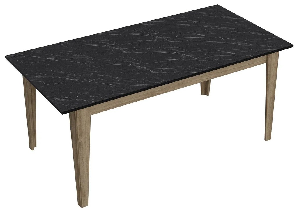 Masă sufragerie Lorenzo (pentru 8 persoane) (Nuc + Negru) . 1102295