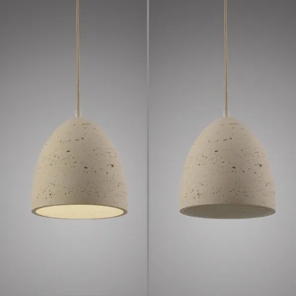 Schöner Wohnen TRAVENTA 12540-42 - Pendul cu cablu, 1xE27/40W/230V, Ø 21 cm, beton