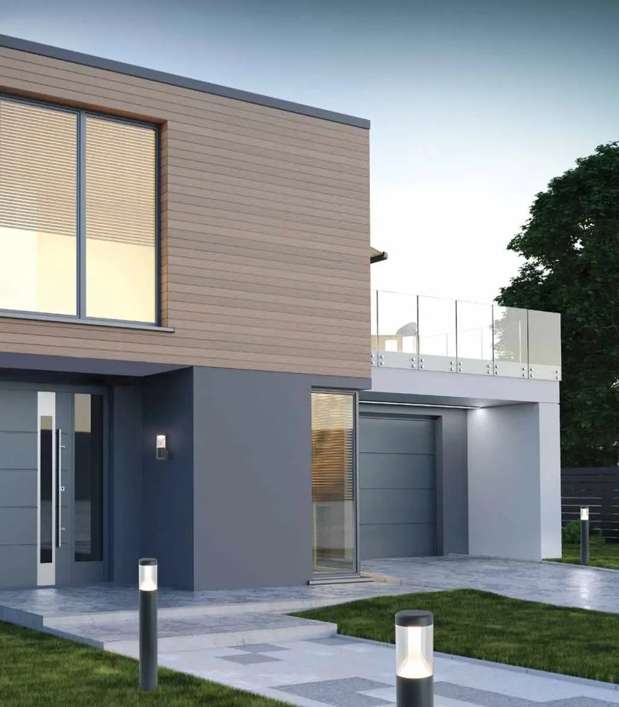 Stalp LED pentru iluminat exterior decorativ IP54 Haus H-45cm