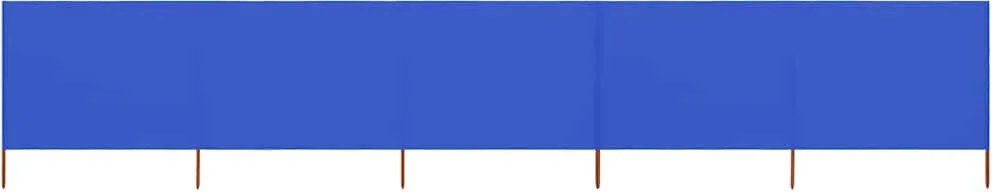 vidaXL Paravan anti-vânt cu 5 panouri, azur, 600 x 80 cm, textil