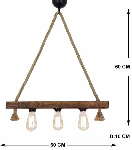 Lustră pe cablu KUTUK 3xE27/40W/230V