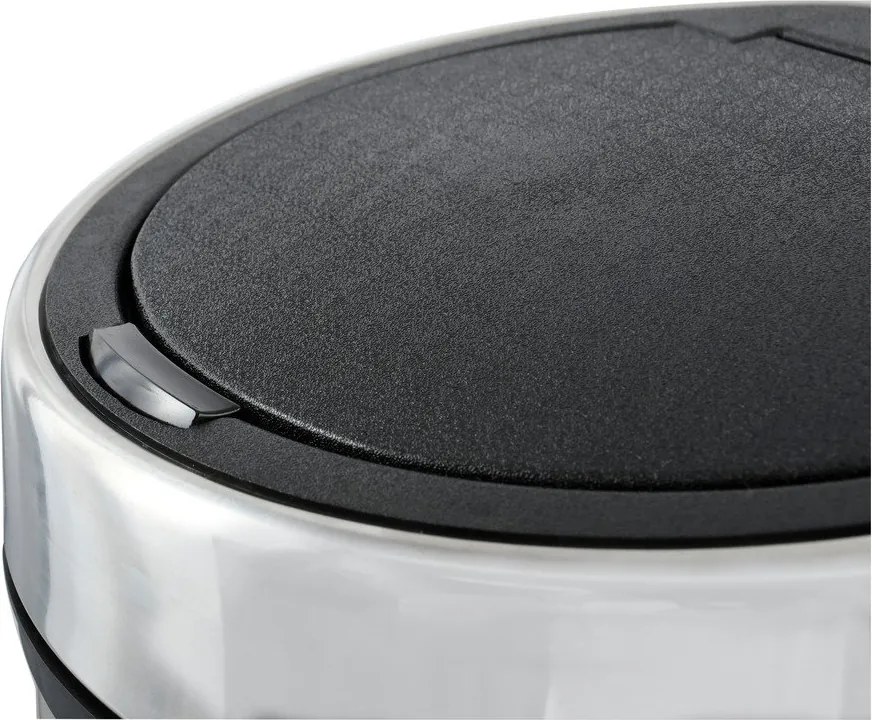 Coș de gunoi gri închis cu senzori de atingere din oțel 30 l – MSV