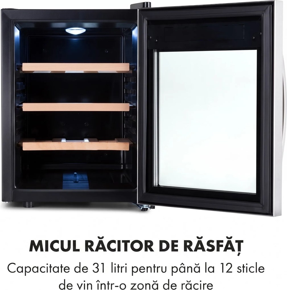 Klarstein Reserva 12 Uno, răcitor de vinuri, 31 de litri, 11 - 18 ° C, o zonă