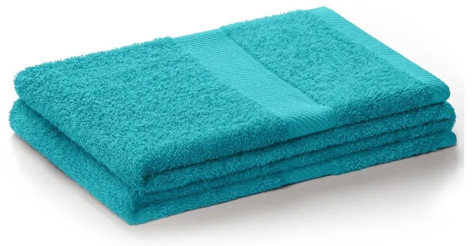 Prosop albastru/turcoaz din amestec de bambus din frotir 70x140 cm Bamby – DecoKing