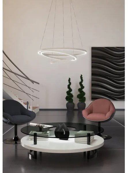 Lustră LED dimabilă pe cablu LOBINERO-Z LED/43,2W/230V alb Eglo 900478