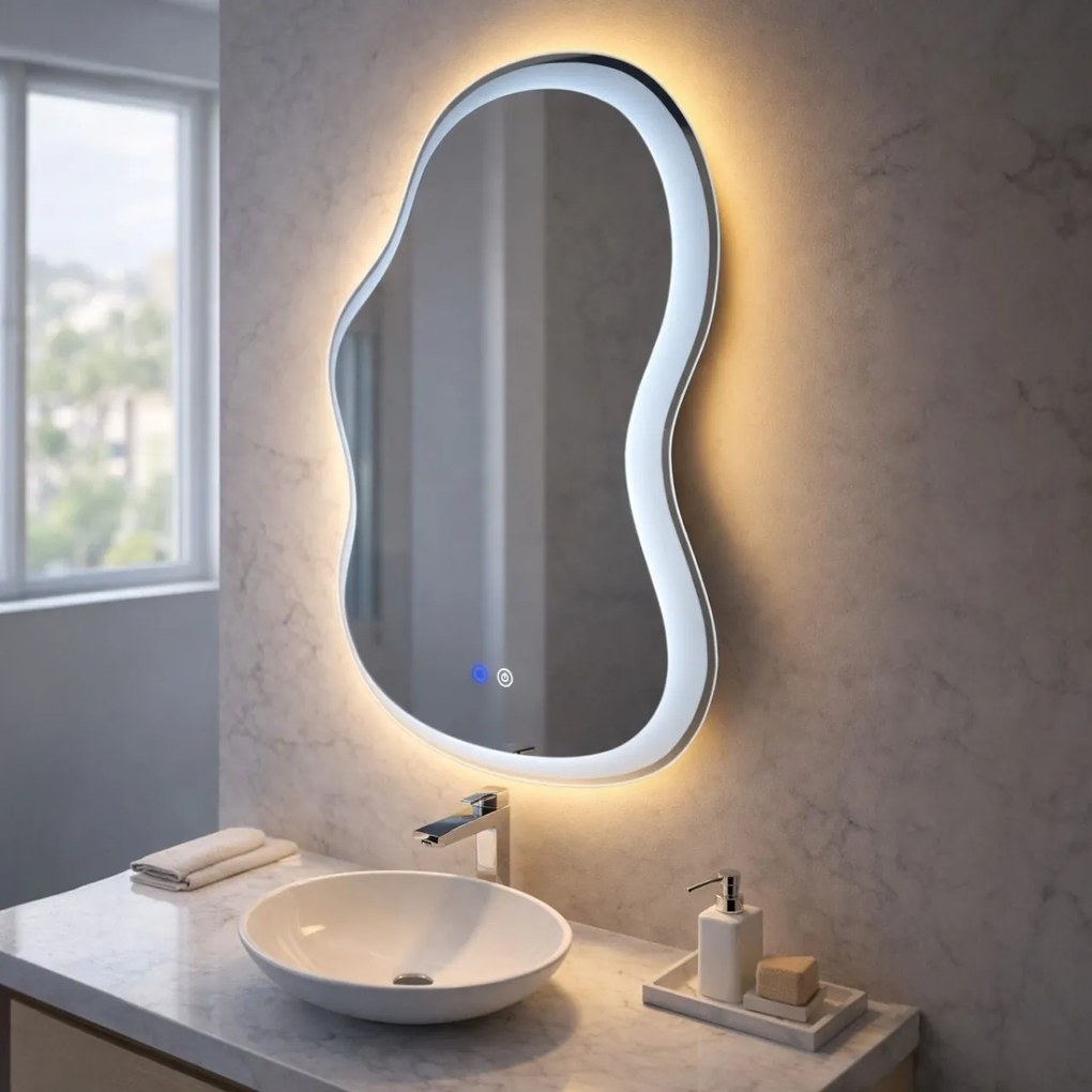 Oglindă LED UNO DOUBLE 80x55 cm