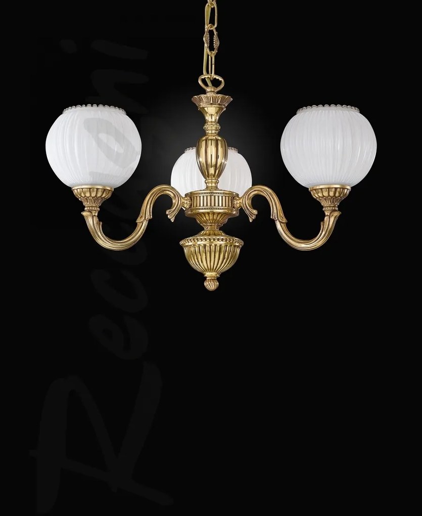 Candelabru din alama cu 3 brate design italian 9350