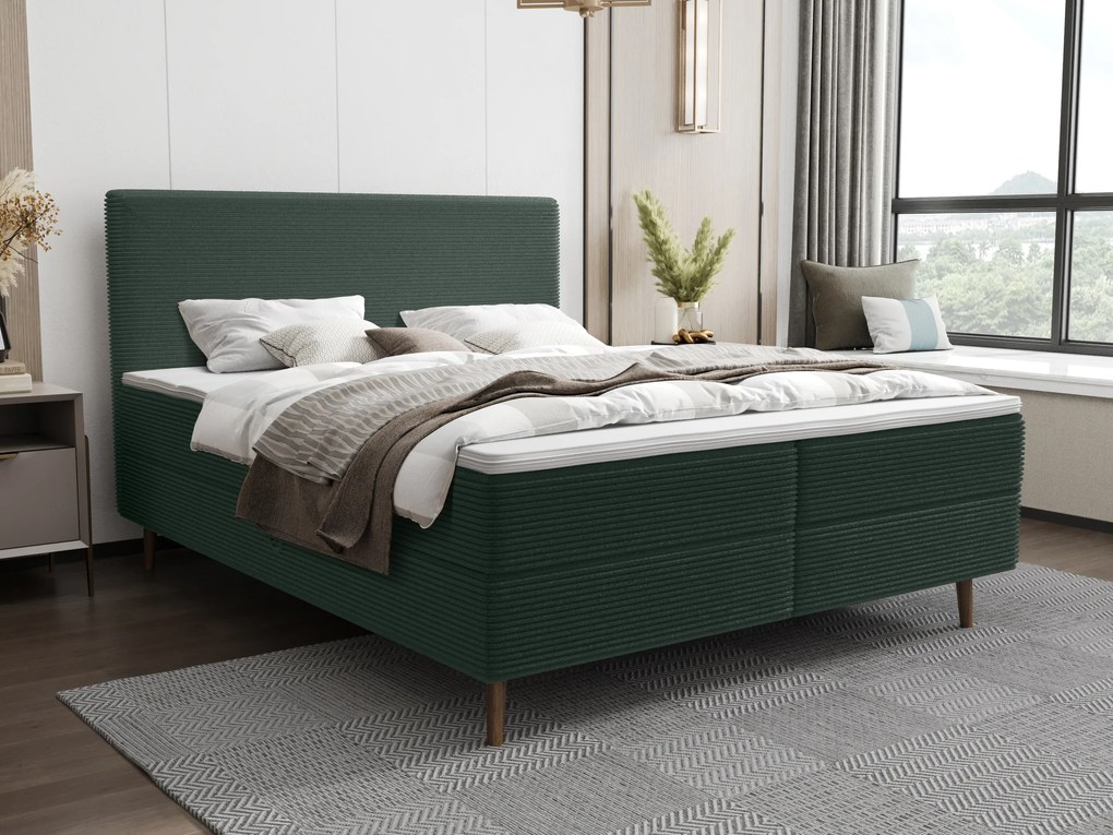 Pat de o persoană 120 cm Napoli Bonell (verde) (cu somieră, cu sp. depozitare). 1082435