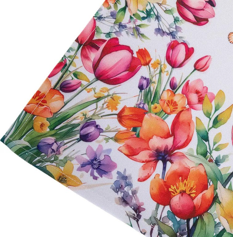 Traversă de masă cu imprimeu FLORI COLORATE 40 x 110 cm