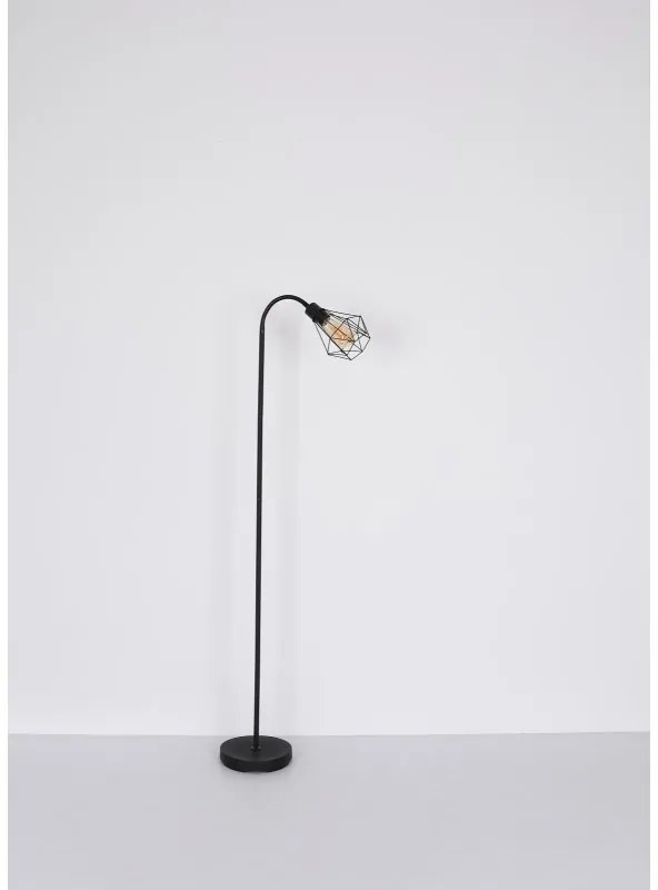 Lampadar, lampa de podea design modern Isabella negru mat