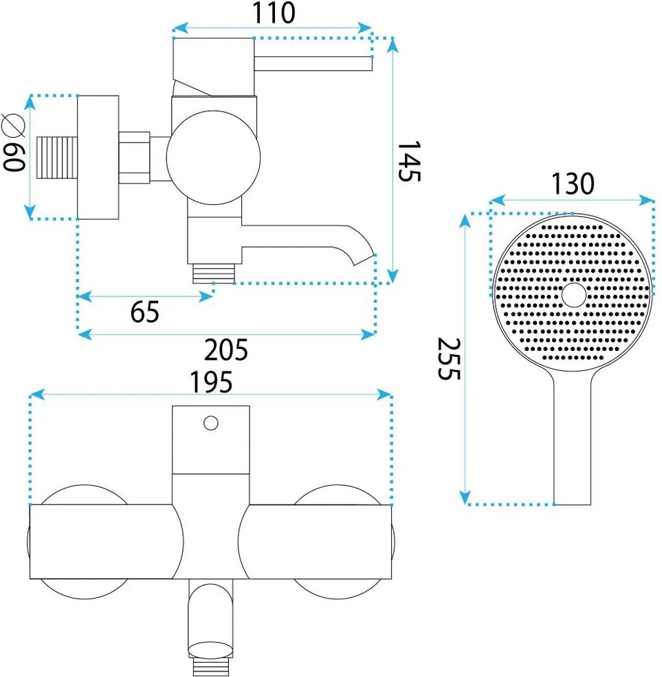 Baterie cada Rea Lungo Stripe auriu periat