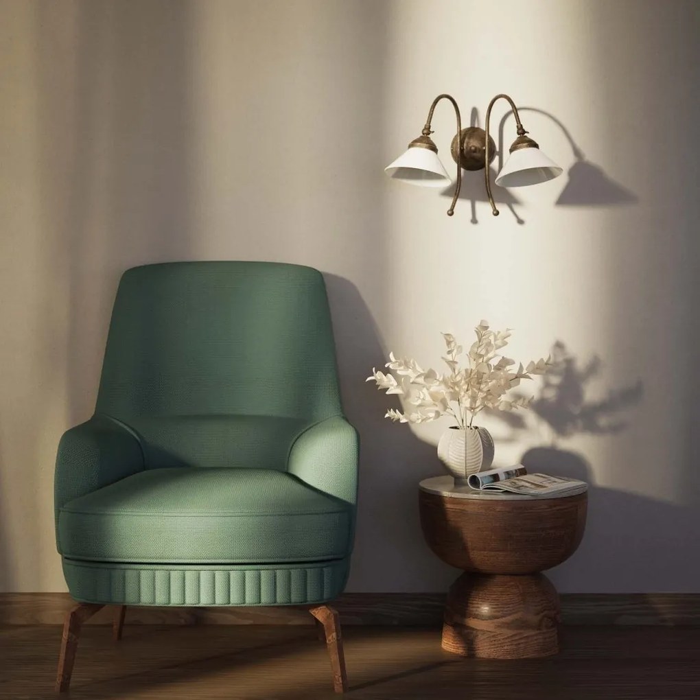 Aplica de perete stil clasic italian din alama Fiordo