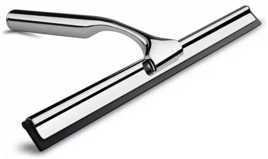 REA-70000 - Racletă pentru geam cu suport, crom lucios