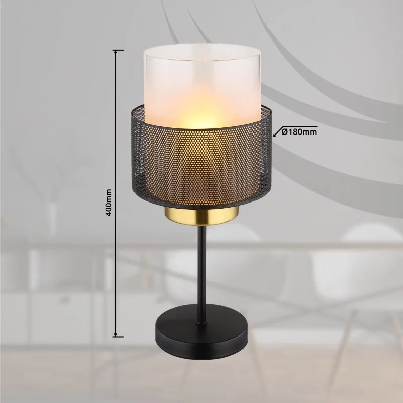 Veioza/Lampa de masa OLGA negru/satin
