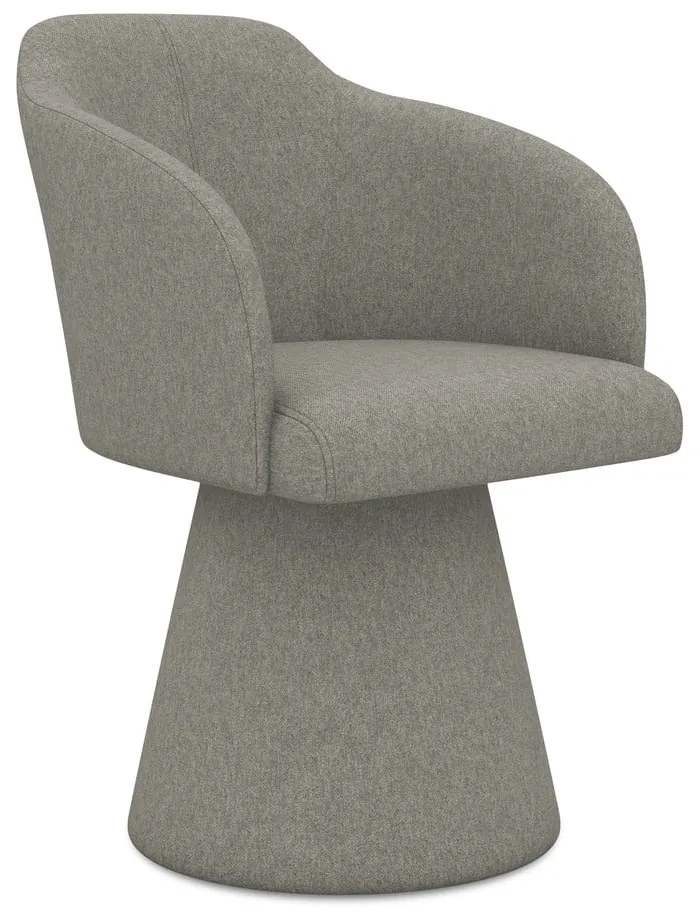 Scaun de sufragerie gri tapițat Kanoa – Makamii