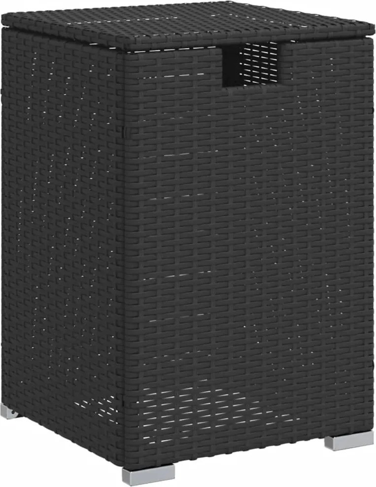 vidaXL Masă mască acoperire rezervor propan negru 40x40x60cm poliratan