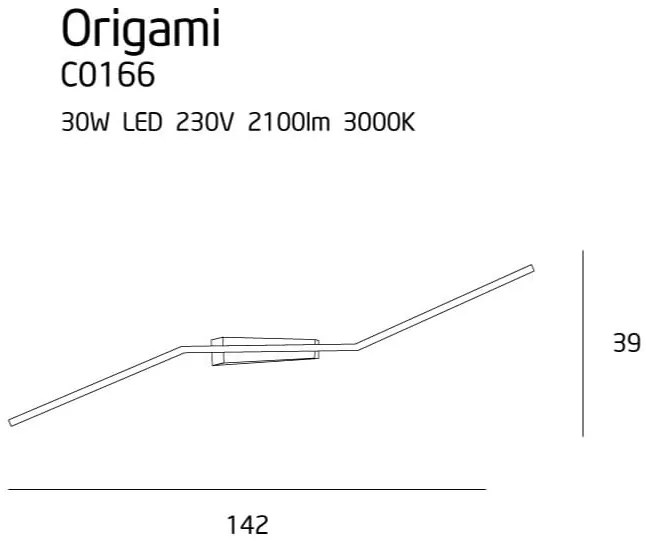 Plafoniera alba Origami- C0166