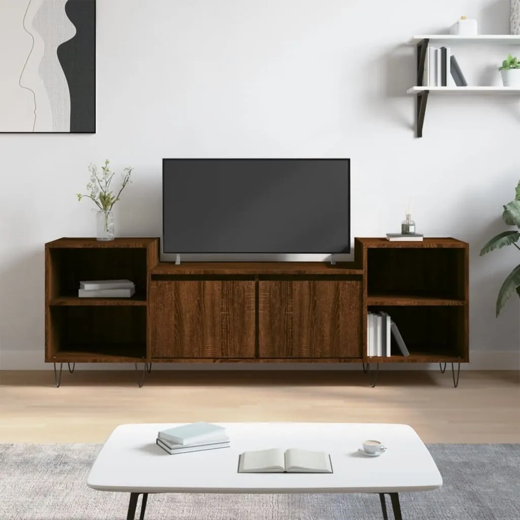 831347 vidaXL Comodă TV, stejar maro, 160x35x55 cm, lemn prelucrat