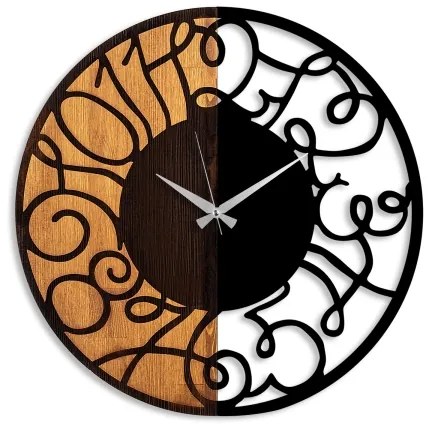 Ceas de perete d. 56 cm 1xAA lemn/metal