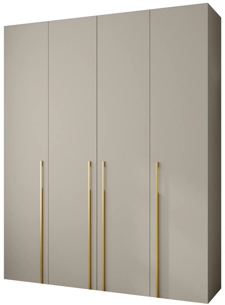 Dulap de haine 200 cm Carmela 50-3 (Cașmir + Auriu). 1126808