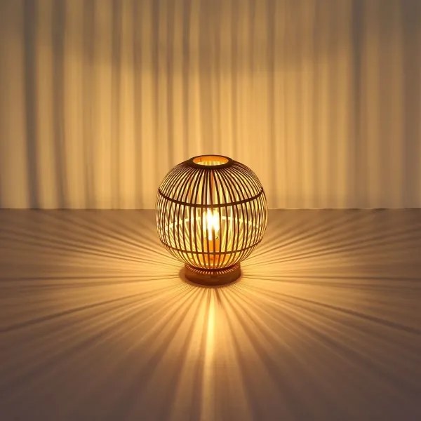 Lampă de masă HILDEGARD 1xE27/60W230V bambus Globo 15368T