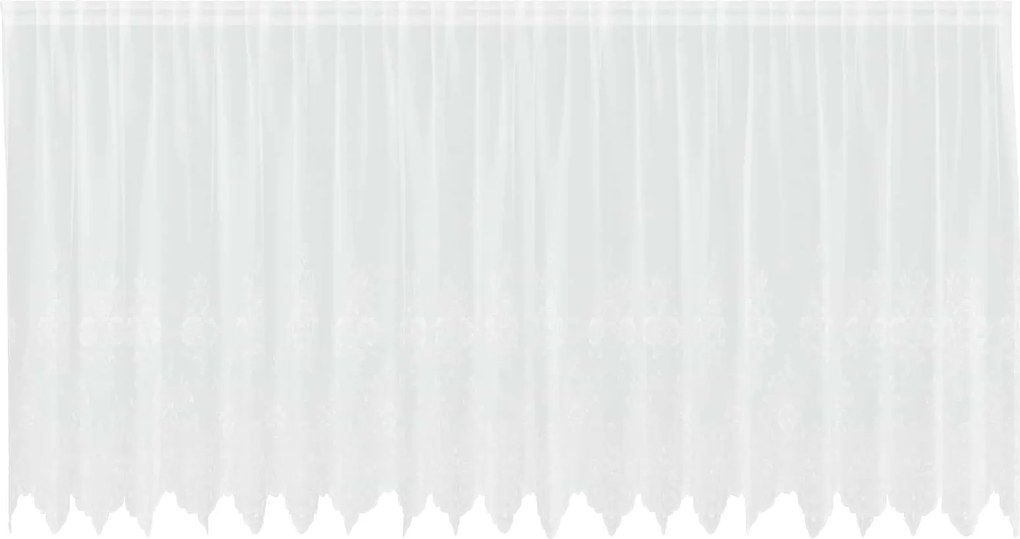 vidaXL Cortină din Dantelă cu perdele Alb 180 x 500 cm Poliester