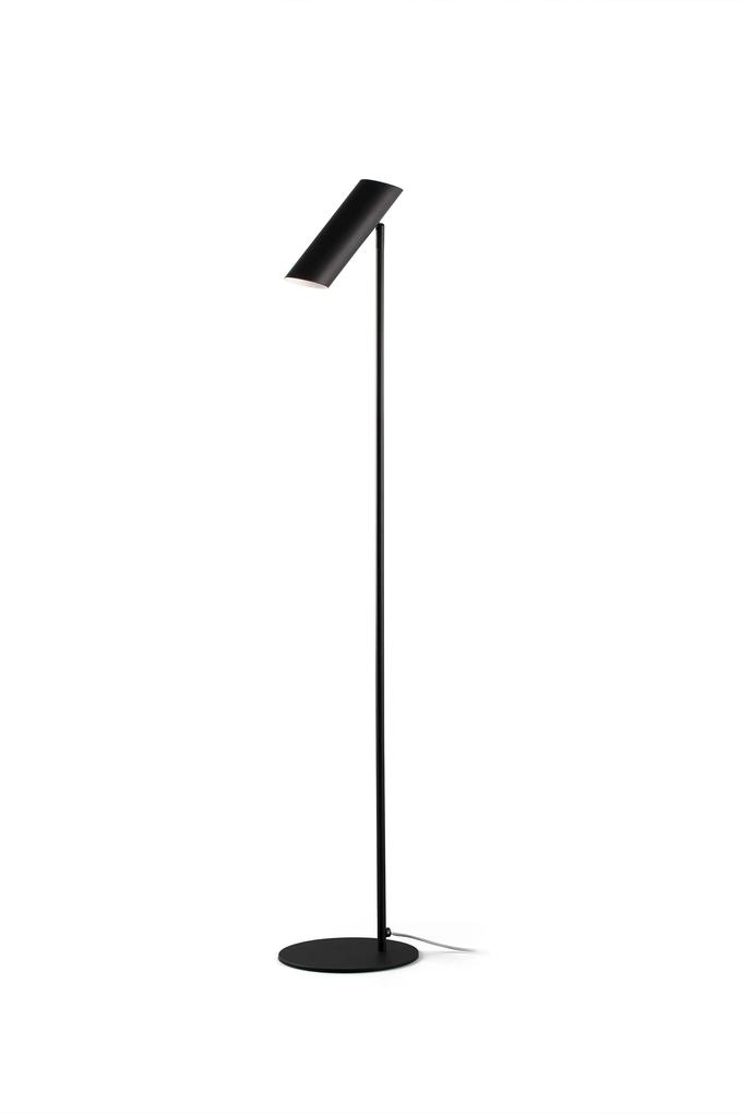 LINK 1xGU10 - Lampă de podea neagră ajustabilă din oțel