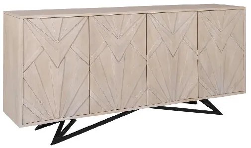 Comoda lemn de mango relief 3D METROPOLITAN 170cm