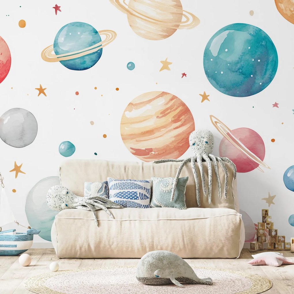 Fototapet - Planete colorate (147x102 cm)