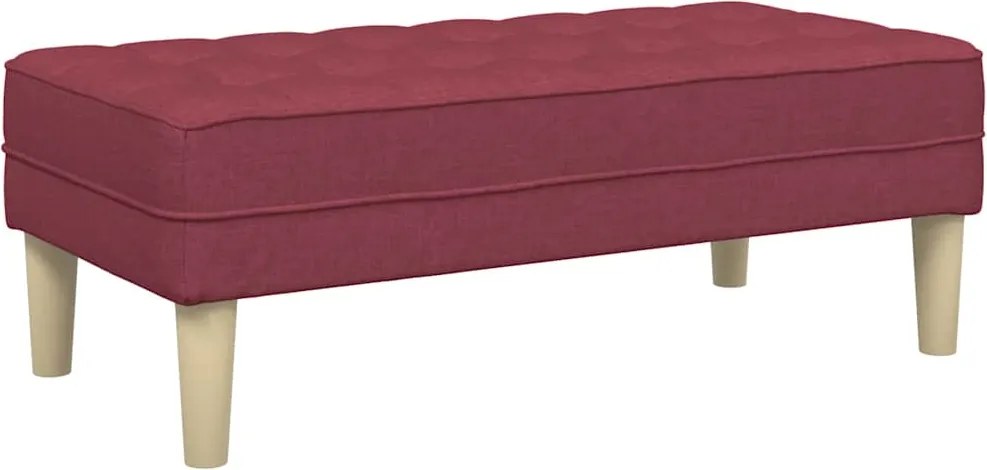 vidaXL bancă cu pernă Roșu Vin 113 x 57 x 39 cm țesătură