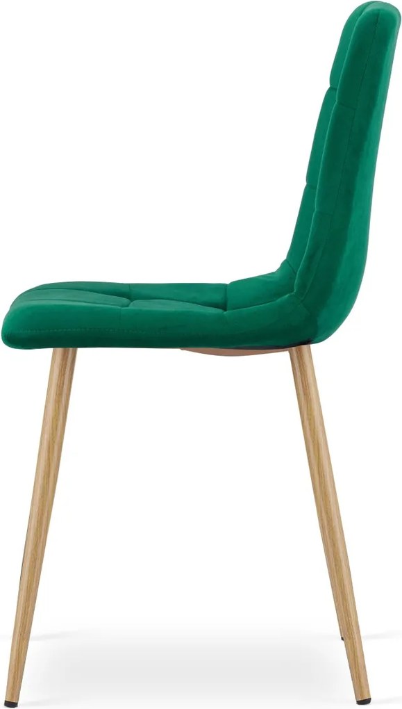 Scaun de catifea verde KARA