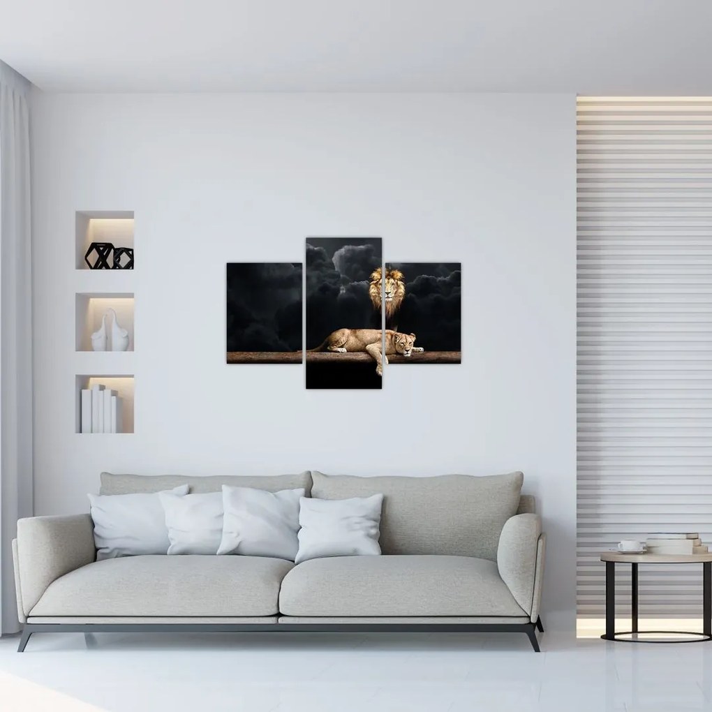 Tablou - Leu și leoaică (90x60 cm)