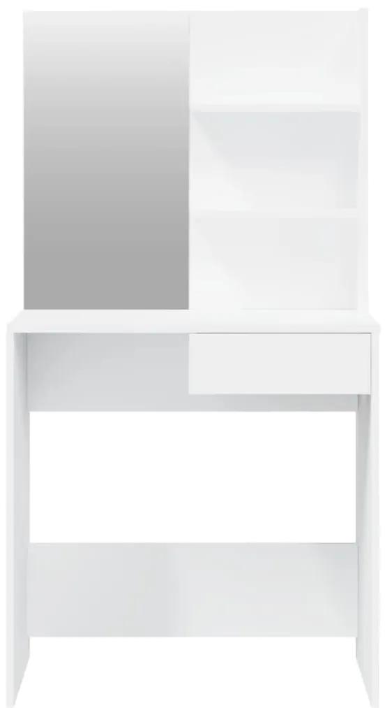 Set masuta de toaleta, alb, 74,5x40x141 cm Alb