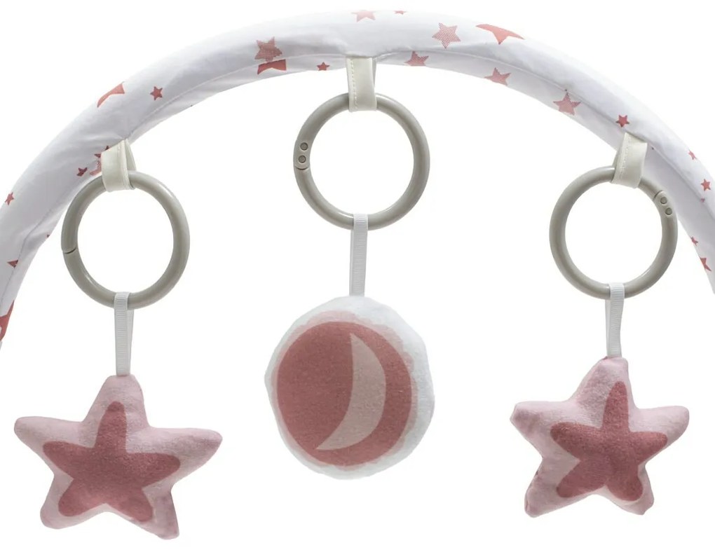 Baby Mix Scaun balansoar multifuncțional pentrucopii Stars roz, 80 x 40 x 70 cm