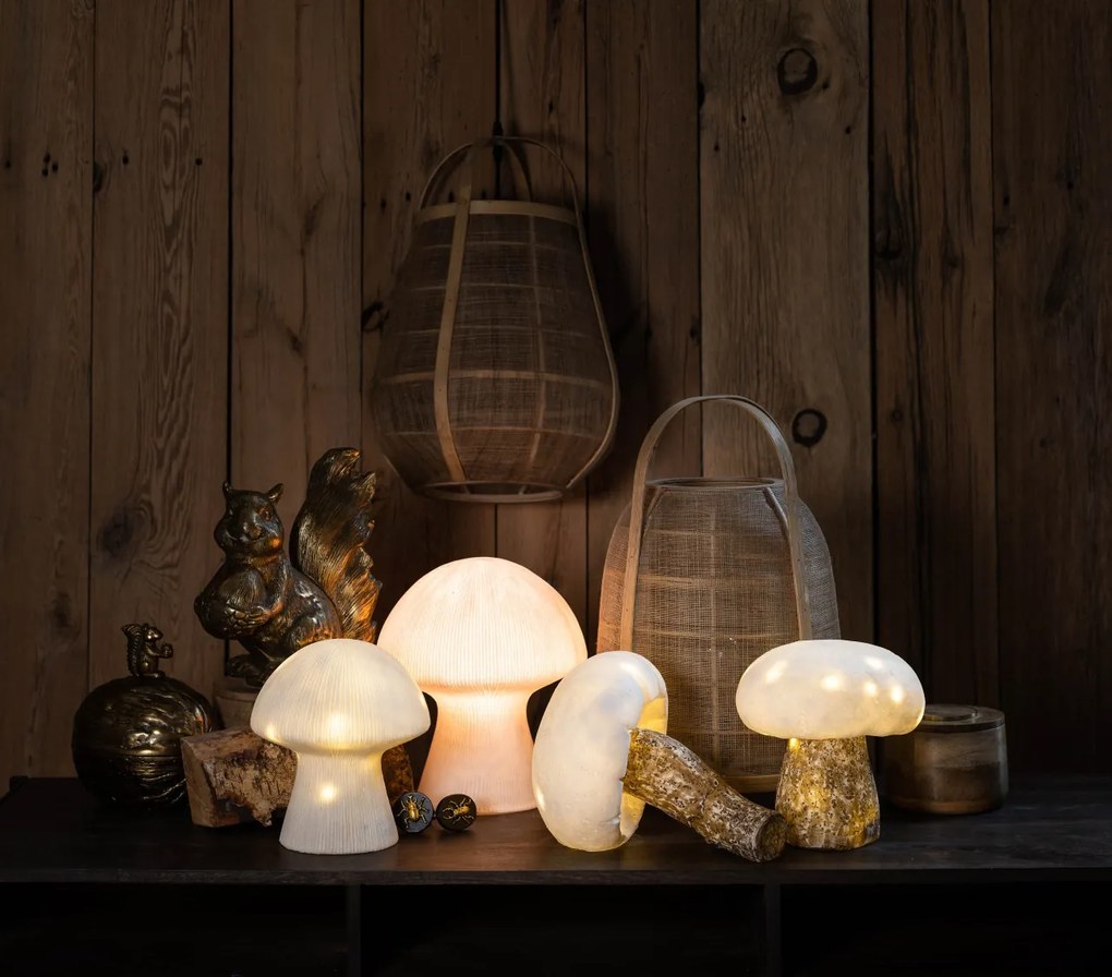 Lampa de masa ciuperca, ghirlanda LED