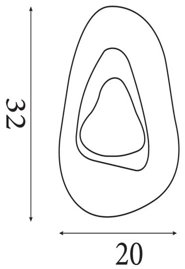 Searchlight 32983PB - Aplica de perete DESTINY LED/8W/230V, alamă