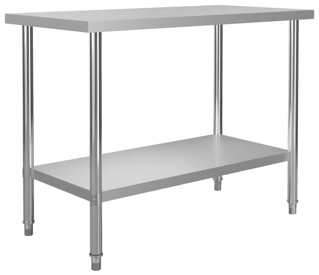 vidaXL Masă de lucru bucătărie, 120 x 60 x 85 cm, oțel inoxidabil