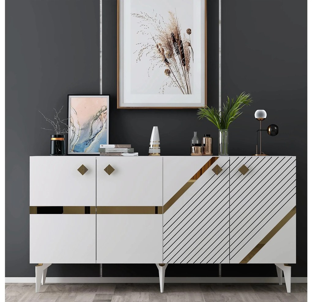 Dulap Tabivo (alb + auriu) . 1093497