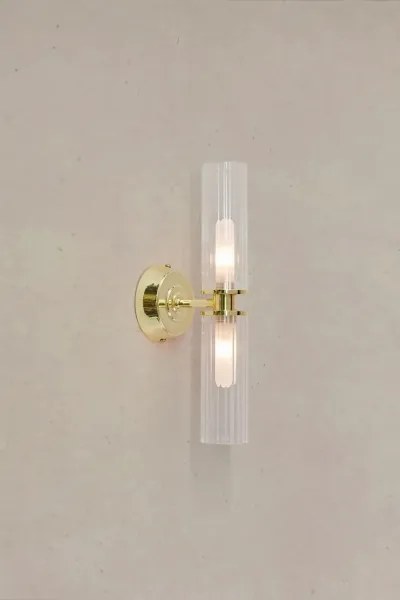 Markslöjd 109236 - Lampă de perete pentru baie RIMINI 2xG9/20W/230V IP44 alamă