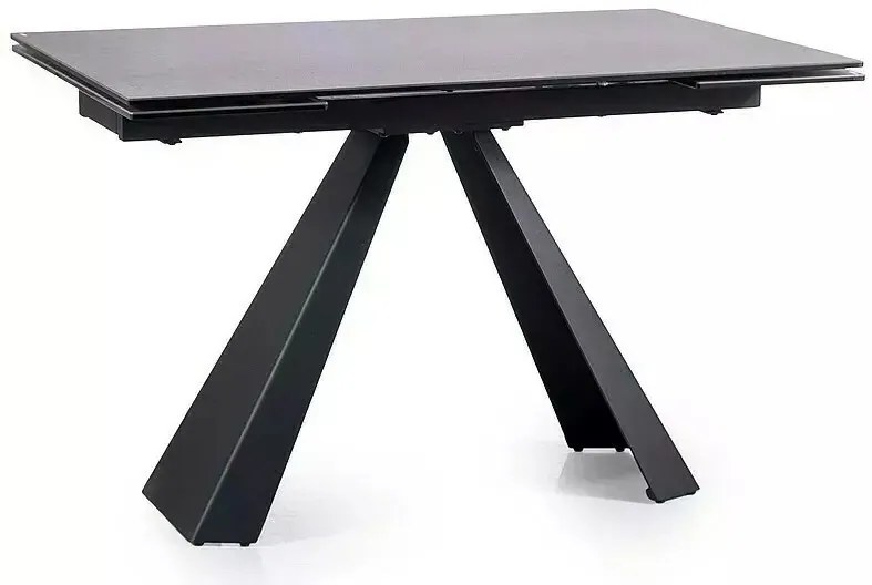 Masa extensibila Salvadore Ceramic II CORSO GREY/negru mat L120-180 cm