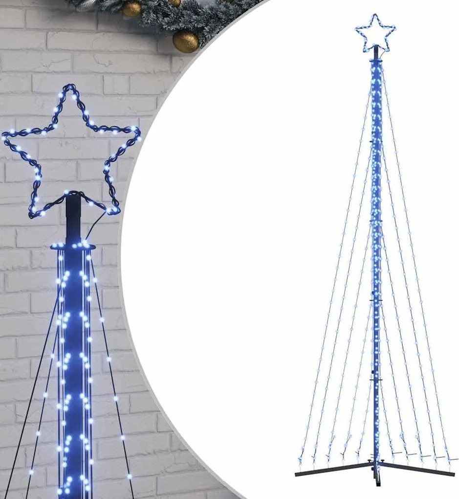 vidaXL Pom de Crăciun LED 495 LED-uri Albastru 300,5 cm