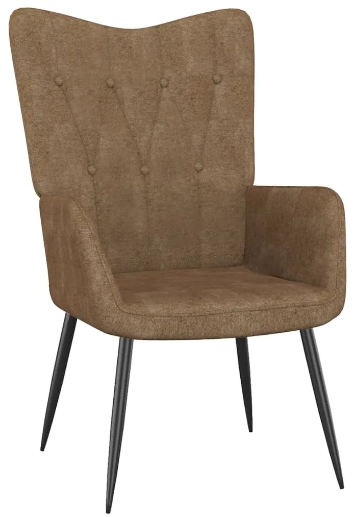 327565 vidaXL Scaun de relaxare cu taburet, taupe, textil