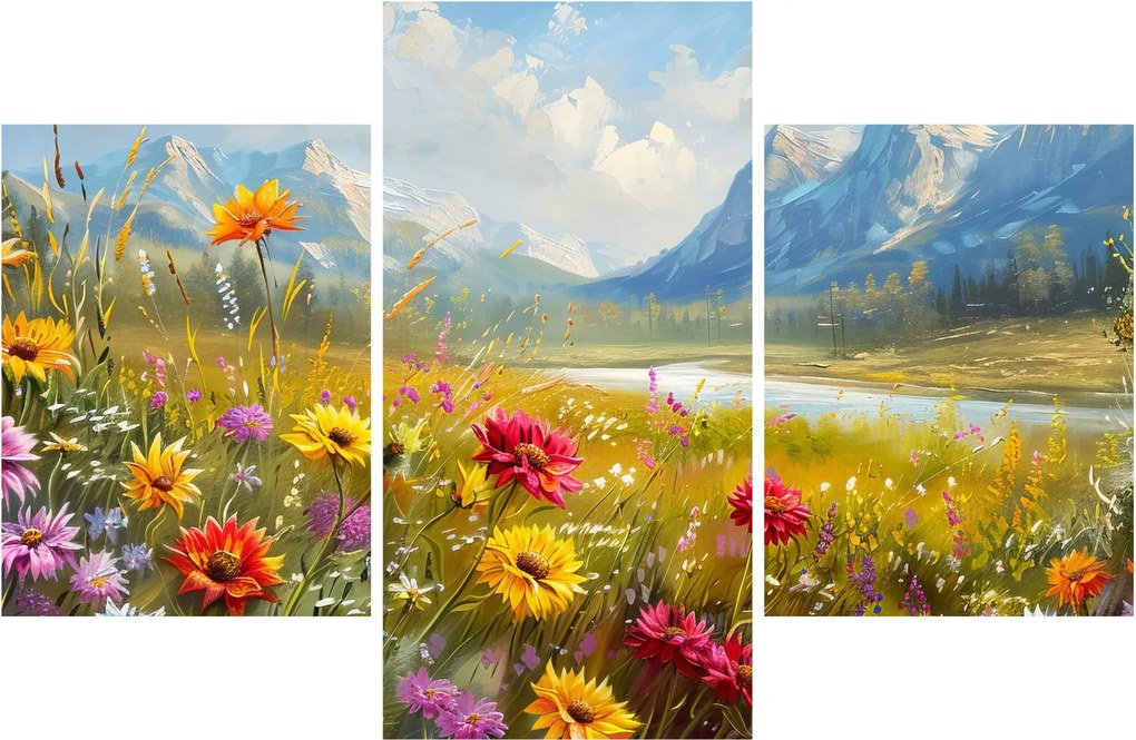 Tablou - Peisaj pictat (90x60 cm)