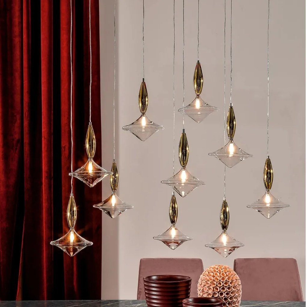Lustra deosebita cu 6 pendule design LUX Étoile 03