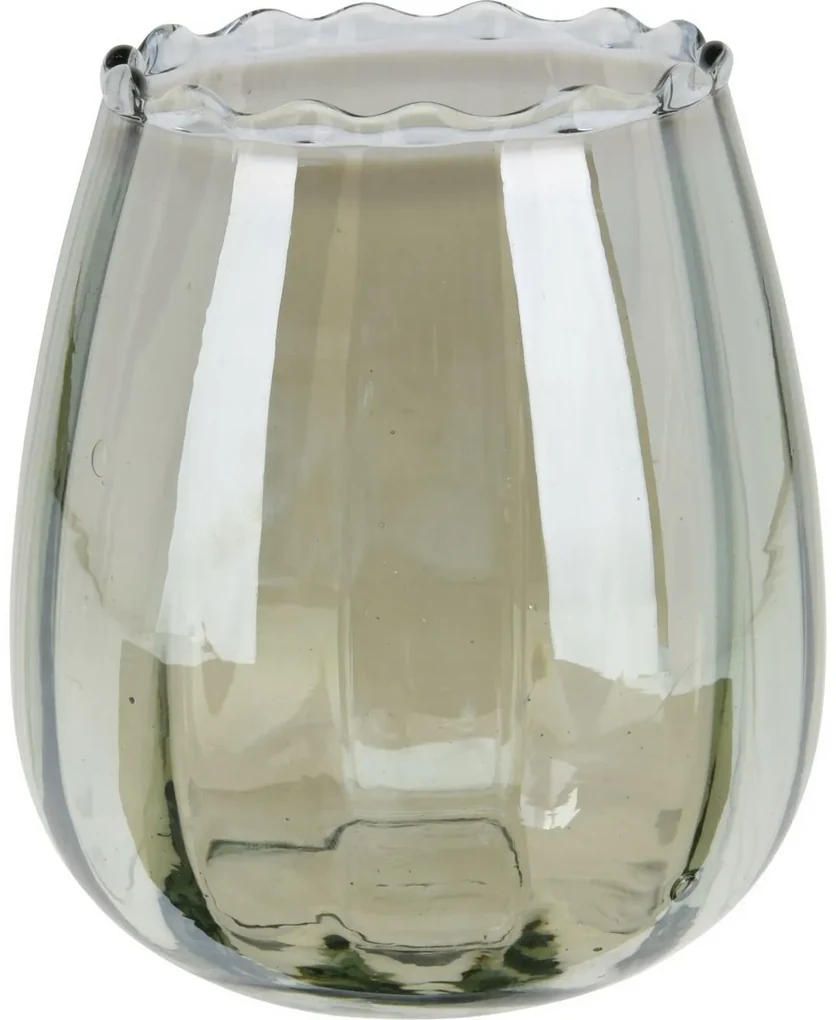 Suport pentru lumânări tip pastilă, 10 x 9 cm, verde