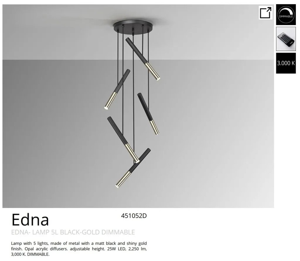 Lustra LED cu telecomanda design modern Edna